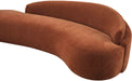 Meridian Furniture - Caspian 101" Cognac Chenille Fabric Upholstered Sofa - 44033Cognac-S - GreatFurnitureDeal