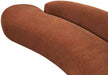 Meridian Furniture - Caspian 101" Cognac Chenille Fabric Upholstered Sofa - 44033Cognac-S - GreatFurnitureDeal