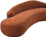 Meridian Furniture - Caspian 101" Cognac Chenille Fabric Upholstered Sofa - 44033Cognac-S - GreatFurnitureDeal