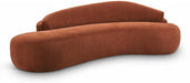 Meridian Furniture - Caspian 101" Cognac Chenille Fabric Upholstered Sofa - 44033Cognac-S - GreatFurnitureDeal