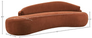 Meridian Furniture - Caspian 101" Cognac Chenille Fabric Upholstered Sofa - 44033Cognac-S - GreatFurnitureDeal