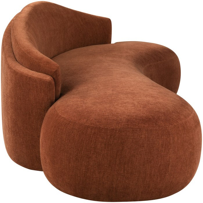 Meridian Furniture - Caspian 101" Cognac Chenille Fabric Upholstered Sofa - 44033Cognac-S - GreatFurnitureDeal