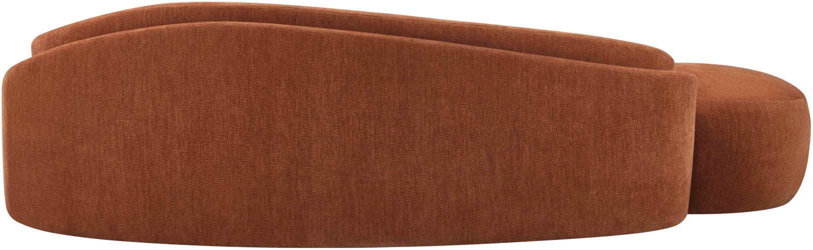 Meridian Furniture - Caspian 101" Cognac Chenille Fabric Upholstered Sofa - 44033Cognac-S - GreatFurnitureDeal
