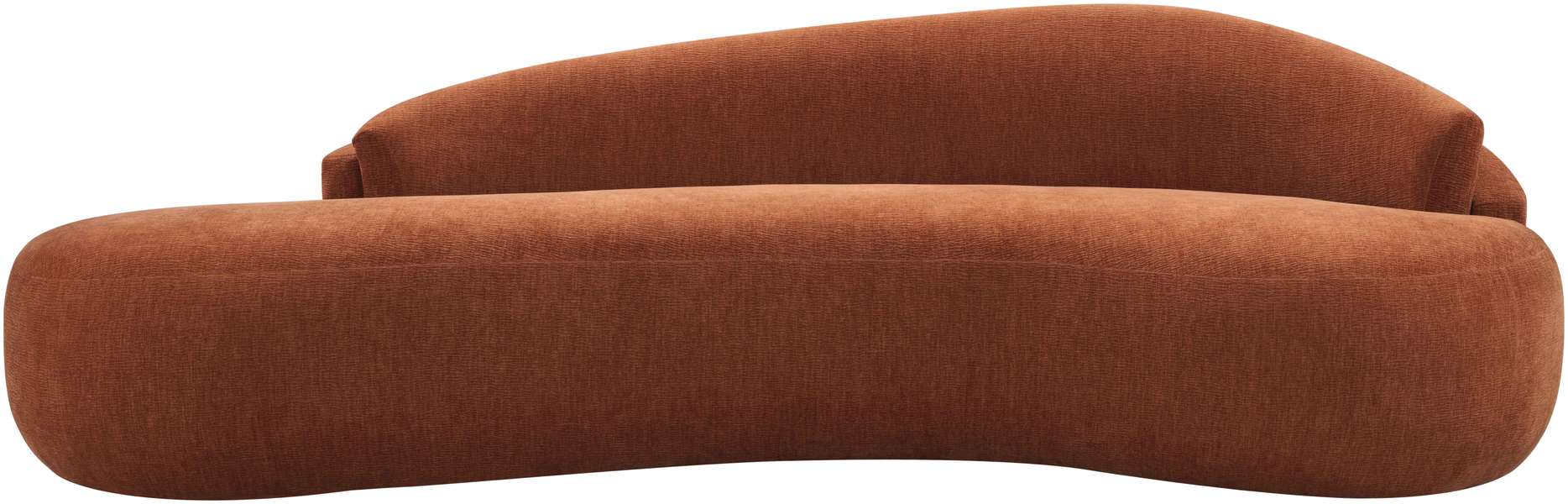 Meridian Furniture - Caspian 101" Cognac Chenille Fabric Upholstered Sofa - 44033Cognac-S - GreatFurnitureDeal
