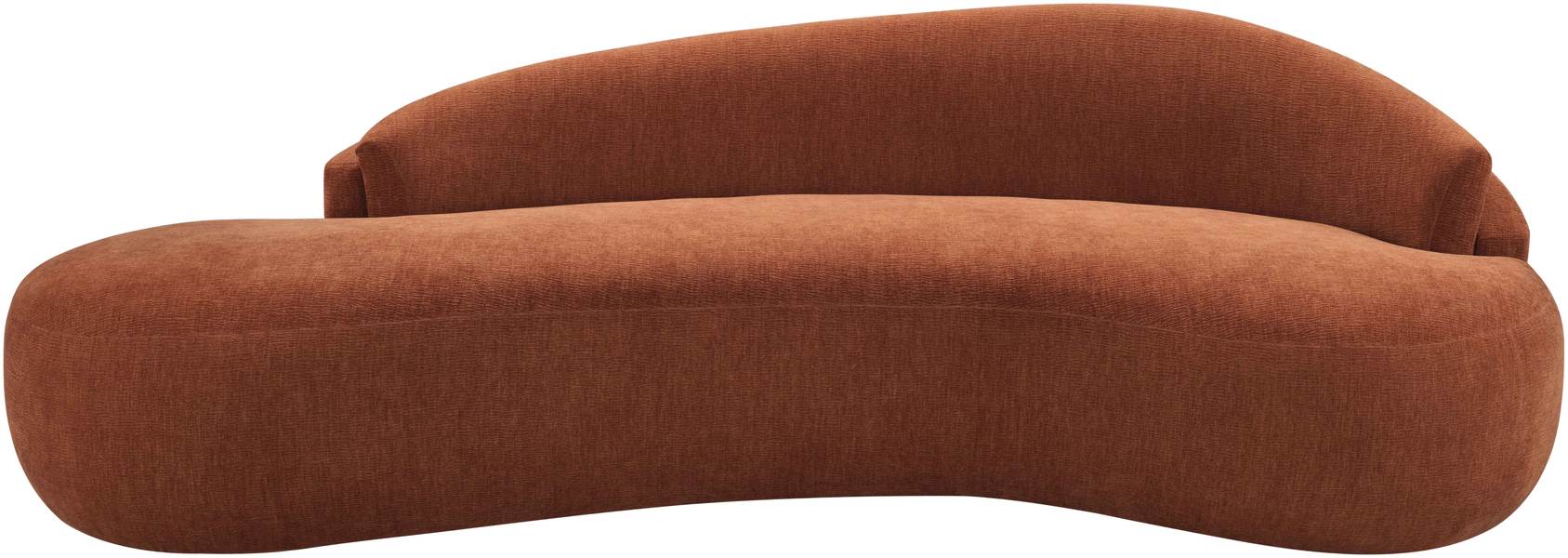 Meridian Furniture - Caspian 101" Cognac Chenille Fabric Upholstered Sofa - 44033Cognac-S - GreatFurnitureDeal