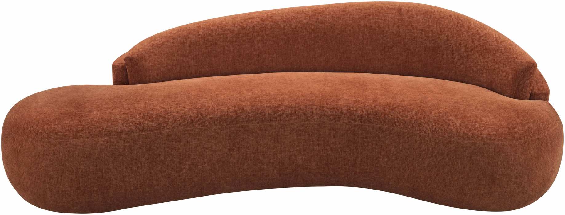 Meridian Furniture - Caspian 101" Cognac Chenille Fabric Upholstered Sofa - 44033Cognac-S - GreatFurnitureDeal