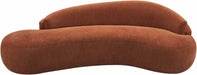 Meridian Furniture - Caspian 101" Cognac Chenille Fabric Upholstered Sofa - 44033Cognac-S - GreatFurnitureDeal