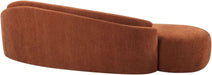 Meridian Furniture - Caspian 101" Cognac Chenille Fabric Upholstered Sofa - 44033Cognac-S - GreatFurnitureDeal