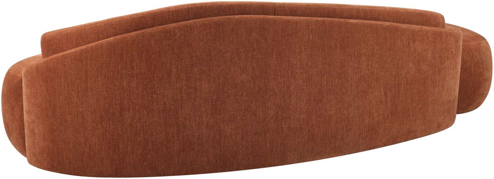 Meridian Furniture - Caspian 101" Cognac Chenille Fabric Upholstered Sofa - 44033Cognac-S - GreatFurnitureDeal