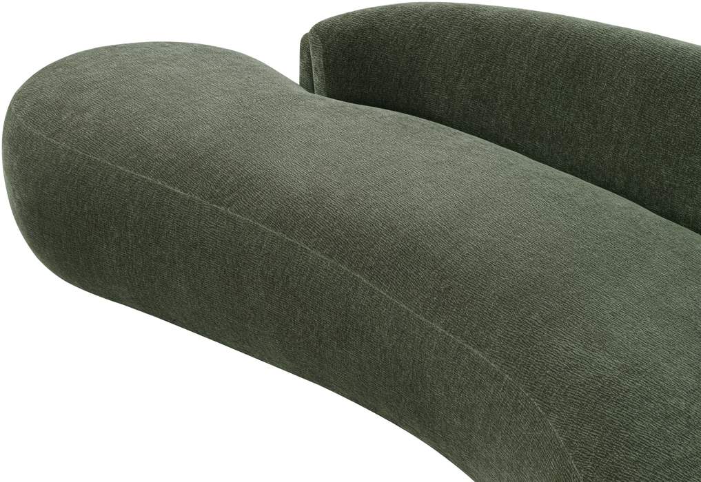 Meridian Furniture - Caspian 79" Green Chenille Fabric Upholstered Loveseat - 44033Green-L - GreatFurnitureDeal