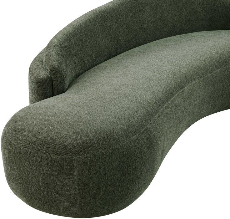 Meridian Furniture - Caspian 79" Green Chenille Fabric Upholstered Loveseat - 44033Green-L - GreatFurnitureDeal