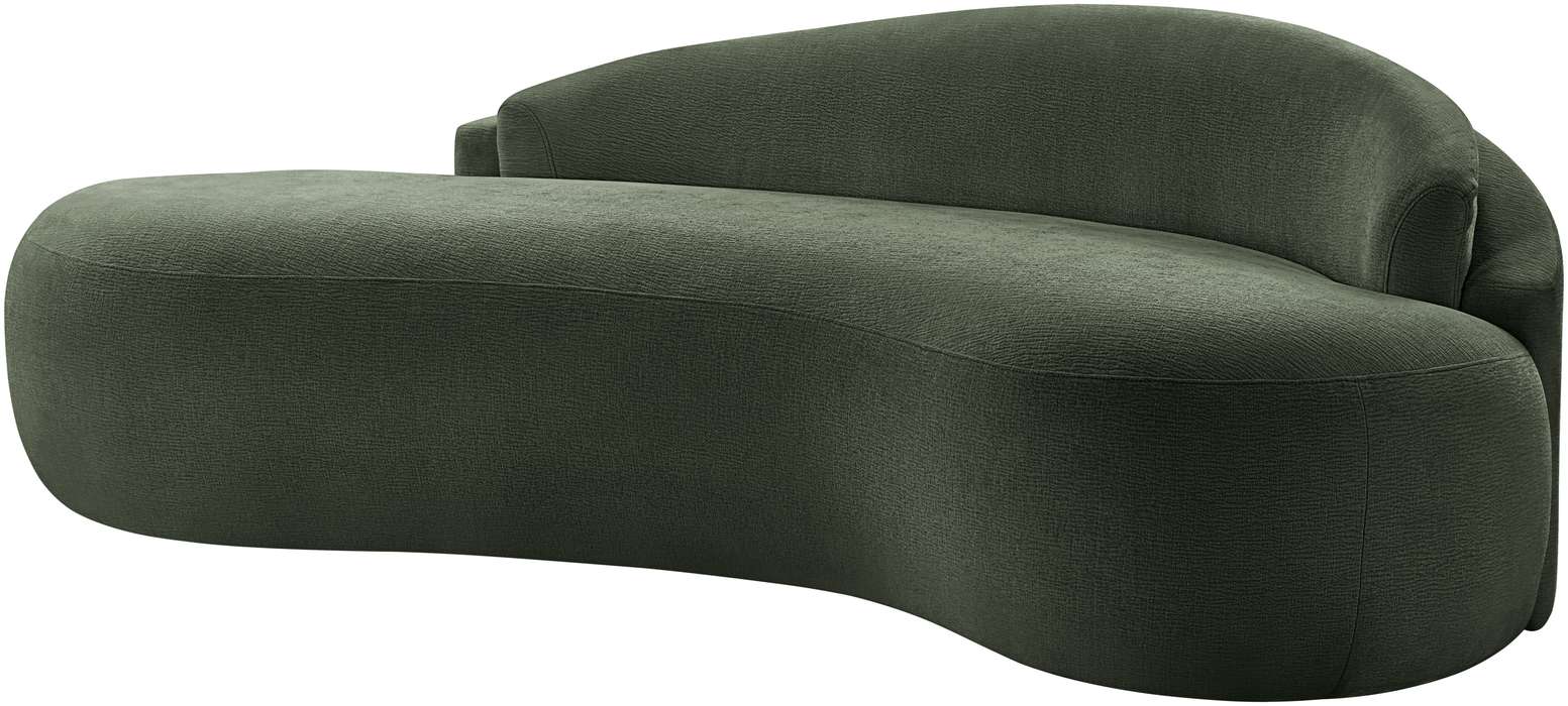 Meridian Furniture - Caspian 79" Green Chenille Fabric Upholstered Loveseat - 44033Green-L - GreatFurnitureDeal