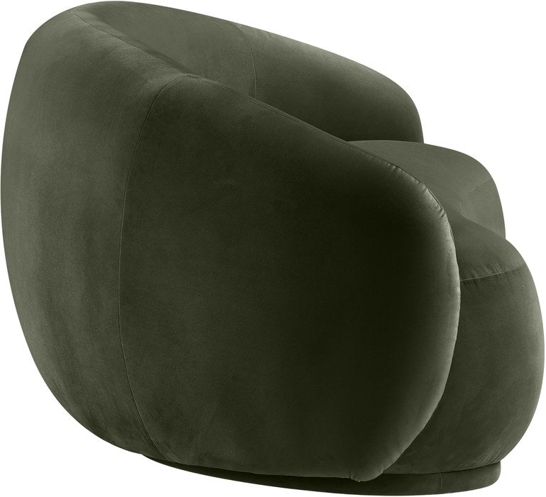 Meridian Furniture - Emery 77" Green Velvet Upholstered Loveseat - 44044Green-L - GreatFurnitureDeal