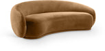 Meridian Furniture - Emery 93" Saddle Velvet Upholstered Sofa - 44044Saddle-S - GreatFurnitureDeal