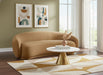 Meridian Furniture - Emery 93" Saddle Velvet Upholstered Sofa - 44044Saddle-S - GreatFurnitureDeal
