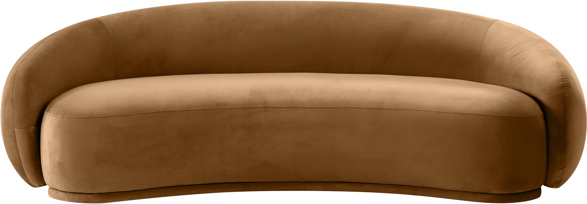 Meridian Furniture - Emery 93" Saddle Velvet Upholstered Sofa - 44044Saddle-S - GreatFurnitureDeal