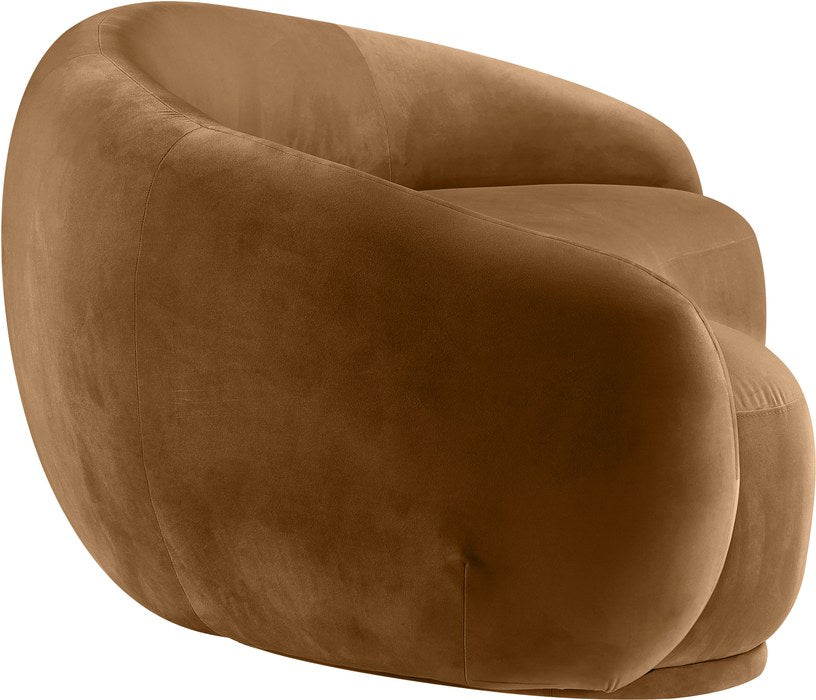 Meridian Furniture - Emery 93" Saddle Velvet Upholstered Sofa - 44044Saddle-S - GreatFurnitureDeal