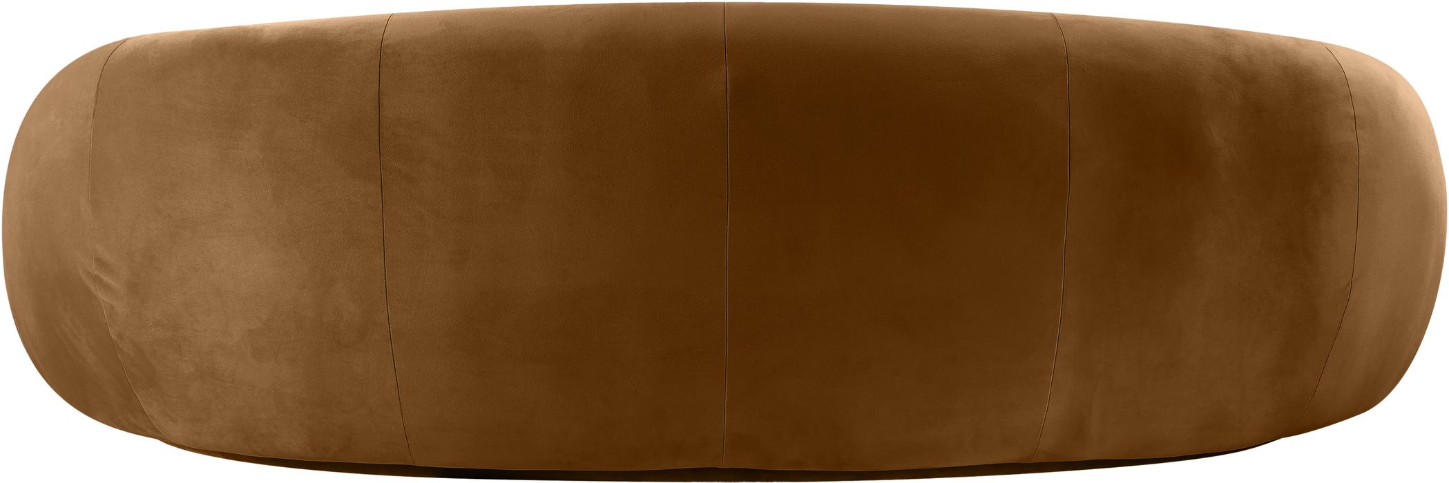 Meridian Furniture - Emery 93" Saddle Velvet Upholstered Sofa - 44044Saddle-S - GreatFurnitureDeal