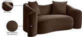 Meridian Furniture - Destin 70" Brown Velvet Upholstered Loveseat - 44052Brown-L - GreatFurnitureDeal