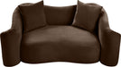 Meridian Furniture - Destin 70" Brown Velvet Upholstered Loveseat - 44052Brown-L - GreatFurnitureDeal