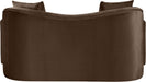 Meridian Furniture - Destin 70" Brown Velvet Upholstered Loveseat - 44052Brown-L - GreatFurnitureDeal