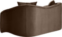 Meridian Furniture - Destin 70" Brown Velvet Upholstered Loveseat - 44052Brown-L - GreatFurnitureDeal