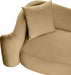 Meridian Furniture - Destin 70" Camel Velvet Upholstered Loveseat - 44052Camel-L - GreatFurnitureDeal