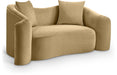 Meridian Furniture - Destin 70" Camel Velvet Upholstered Loveseat - 44052Camel-L - GreatFurnitureDeal