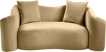 Meridian Furniture - Destin 70" Camel Velvet Upholstered Loveseat - 44052Camel-L - GreatFurnitureDeal