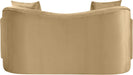 Meridian Furniture - Destin 70" Camel Velvet Upholstered Loveseat - 44052Camel-L - GreatFurnitureDeal