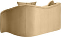 Meridian Furniture - Destin 70" Camel Velvet Upholstered Loveseat - 44052Camel-L - GreatFurnitureDeal