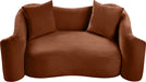 Meridian Furniture - Destin 70" Cognac Velvet Upholstered Loveseat - 44052Cognac-L - GreatFurnitureDeal