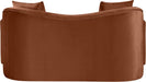 Meridian Furniture - Destin 70" Cognac Velvet Upholstered Loveseat - 44052Cognac-L - GreatFurnitureDeal