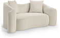 Meridian Furniture - Destin 70" Cream Velvet Upholstered Loveseat - 44052Cream-L - GreatFurnitureDeal
