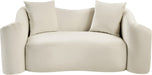 Meridian Furniture - Destin 70" Cream Velvet Upholstered Loveseat - 44052Cream-L - GreatFurnitureDeal