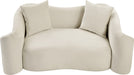 Meridian Furniture - Destin 70" Cream Velvet Upholstered Loveseat - 44052Cream-L - GreatFurnitureDeal