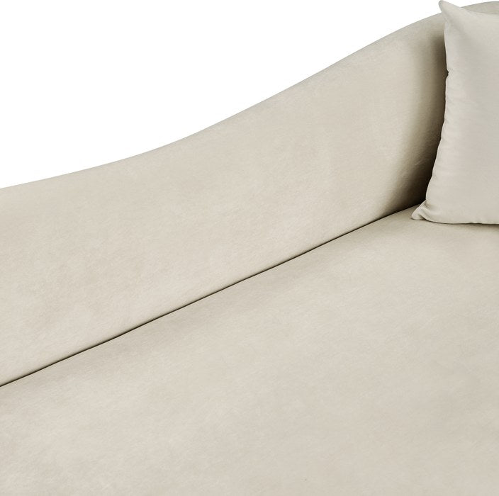 Meridian Furniture - Destin 70" Cream Velvet Upholstered Loveseat - 44052Cream-L - GreatFurnitureDeal