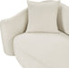 Meridian Furniture - Destin 91" Cream Velvet Upholstered Sofa - 44052Cream-S - GreatFurnitureDeal