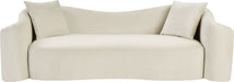Meridian Furniture - Destin 91" Cream Velvet Upholstered Sofa - 44052Cream-S - GreatFurnitureDeal