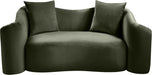 Meridian Furniture - Destin 70" Green Velvet Upholstered Loveseat - 44052Green-L - GreatFurnitureDeal