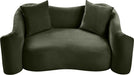 Meridian Furniture - Destin 70" Green Velvet Upholstered Loveseat - 44052Green-L - GreatFurnitureDeal