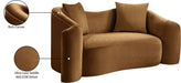 Meridian Furniture - Destin 70" Saddle Velvet Upholstered Loveseat - 44052Saddle-L - GreatFurnitureDeal