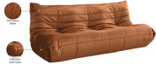 Meridian Furniture - Relax 77.75" Cognac Velvet Upholstered Sofa - 44064Cognac-S - GreatFurnitureDeal