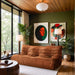 Meridian Furniture - Relax 77.75" Cognac Velvet Upholstered Sofa - 44064Cognac-S - GreatFurnitureDeal