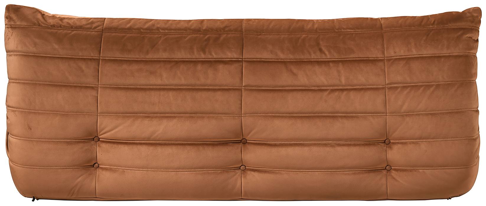 Meridian Furniture - Relax 77.75" Cognac Velvet Upholstered Sofa - 44064Cognac-S - GreatFurnitureDeal