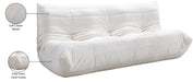 Meridian Furniture - Relax 77.75" Cream Velvet Upholstered Sofa - 44064Cream-S - GreatFurnitureDeal