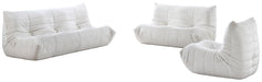 Meridian Furniture - Relax 77.75" Cream Velvet Upholstered Sofa - 44064Cream-S - GreatFurnitureDeal