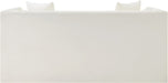 Meridian Furniture - Everett 67" Cream Vegan Leather Upholstered Loveseat - 44067Cream-L - GreatFurnitureDeal