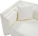 Meridian Furniture - Everett 67" Cream Vegan Leather Upholstered Loveseat - 44067Cream-L - GreatFurnitureDeal