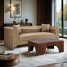 Meridian Furniture - Everett 88.5" Tan Vegan Leather Upholstered Sofa - 44067Tan-S - GreatFurnitureDeal